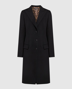 Dolce&Gabbana Чорне пальто з вовни та кашеміру J0AAGTFU3OE