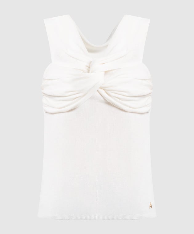 Twinset Actitude White top with drape 231AP3031