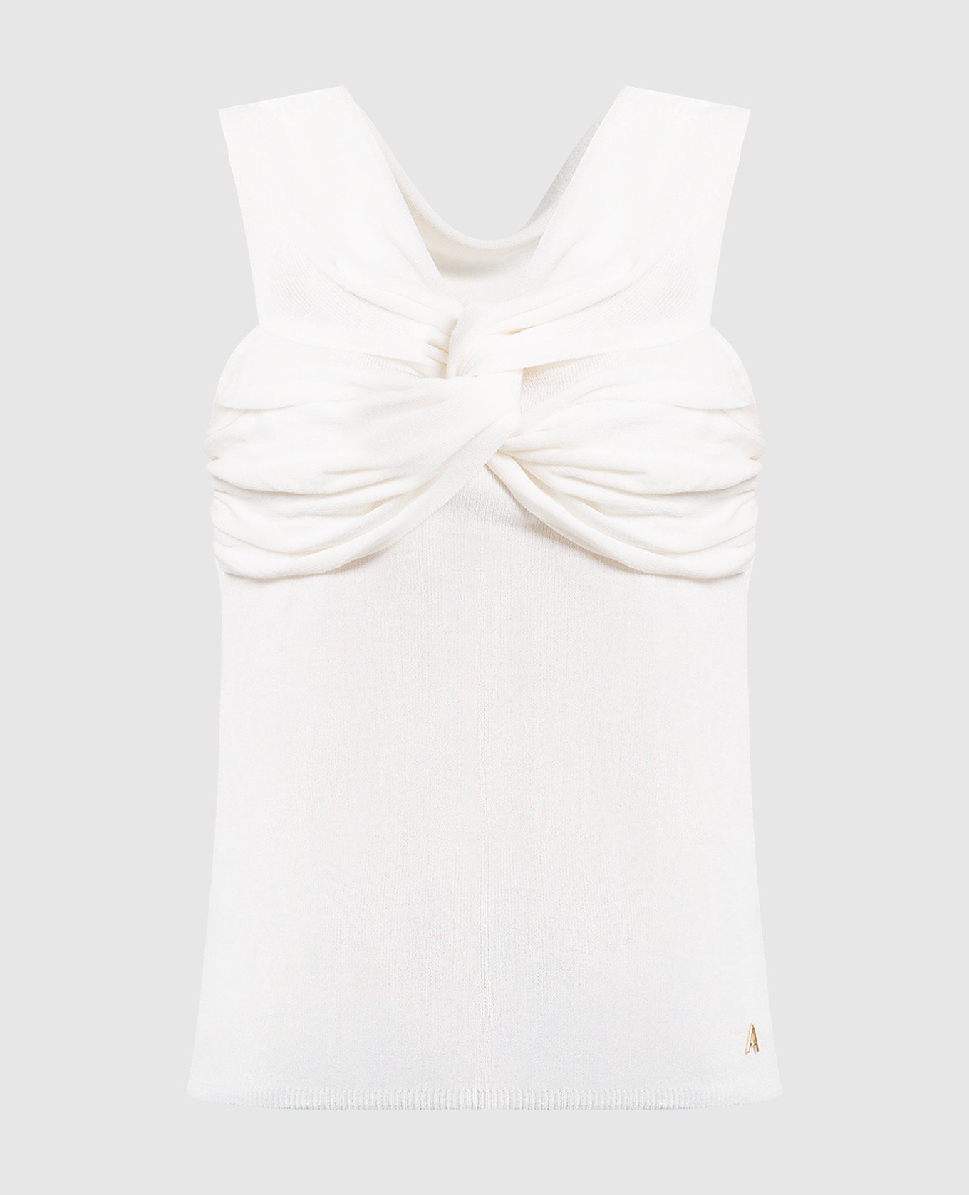 White top with drape