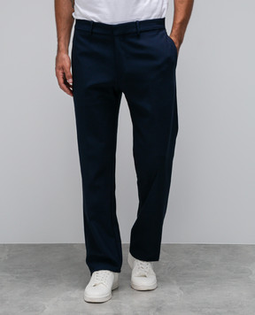 Off-White Синие брюки с вышивкой логотипа OW OMCO020F23FAB001