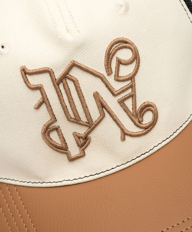 Palm Angels Beige cap with monogram PMLB095E23FAB001 image 4