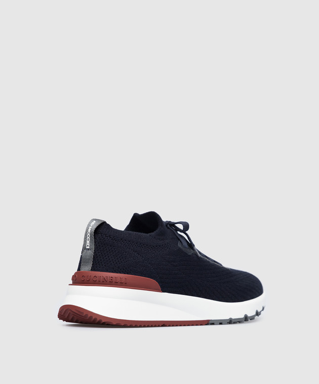 Brunello Cucinelli Темно-синие сникеры MZUPMBO252 изображение 3