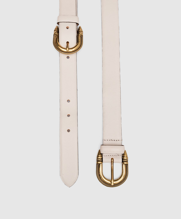 Etro Beige leather belt with double buckle P1N9872039 изображение 3