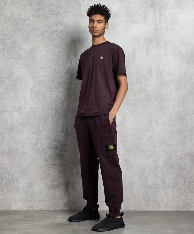 Stone Island Фиолетовые джоггеры с логотипом 791562620 изображение 2