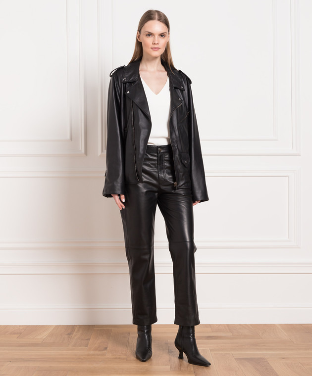 Simonetta Ravizza Black leather jacket JA156L7 изображение 2
