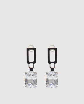 Ellen Conde Silver earrings with crystals Z27