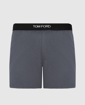 Tom Ford Синие трусы-боксеры с логотипом T4LE51100