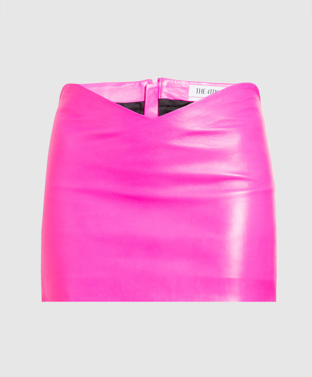 The Attico Lea Pink Leather Mini Skirt 228WCS102L056 online