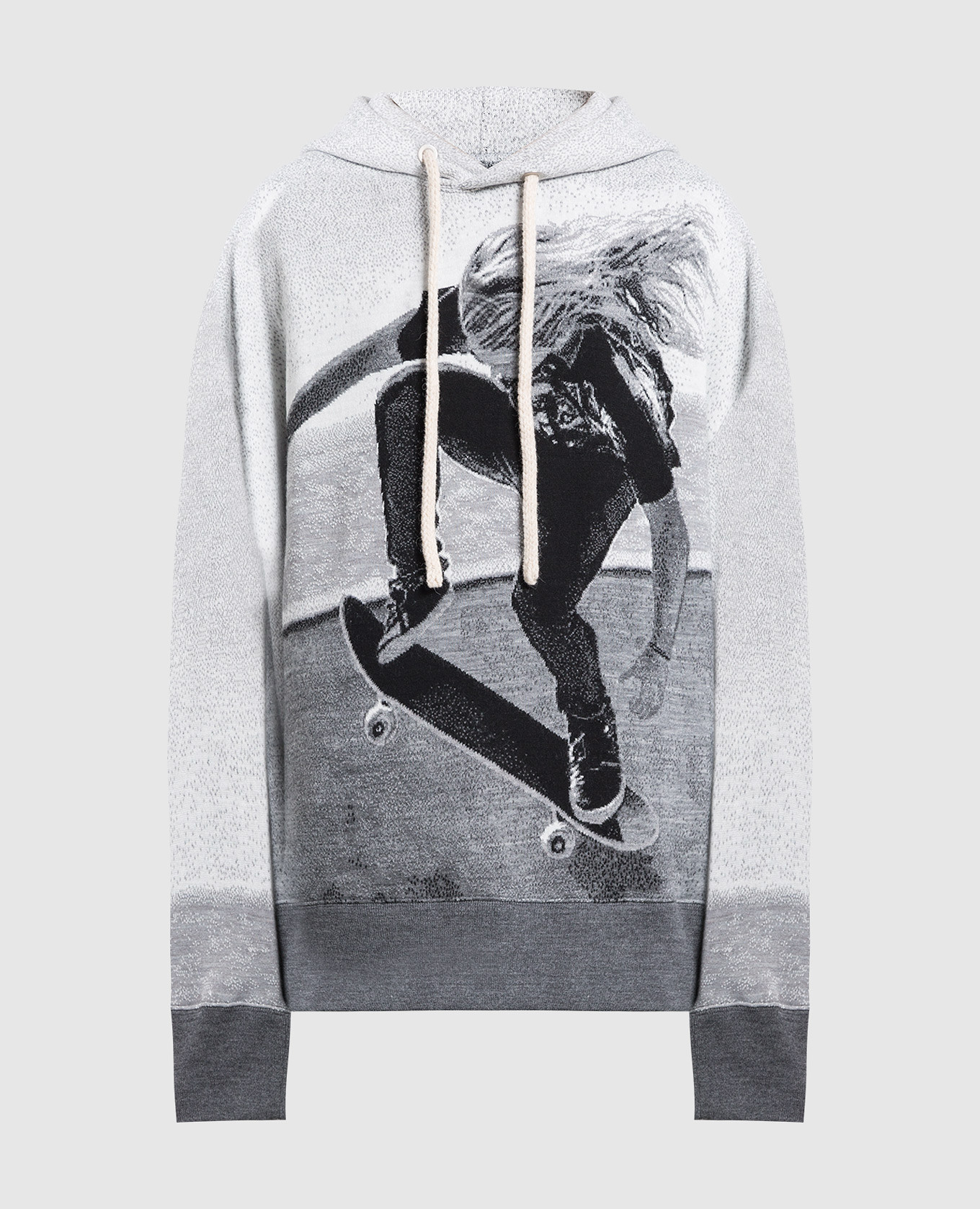 

Серый худи с принтом Skater Graphic, Худи