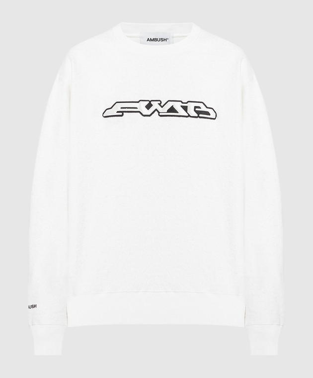 AMBUSH White sweatshirt with logo patch BMBA030S23FLE001