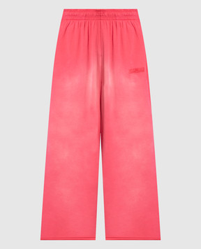 Vetements Розовые брюки с винтажным эффектом UE63SP100P1