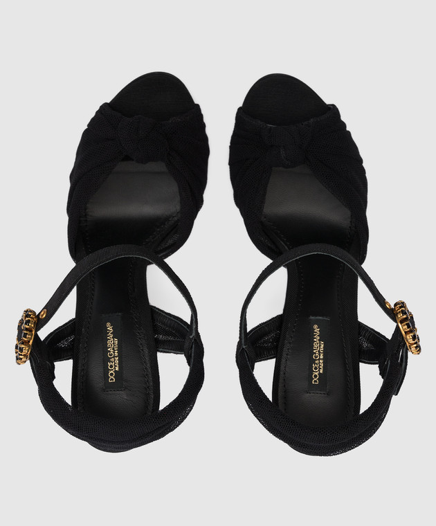 Dolce&Gabbana - Черные босоножки Keira с кристаллами CR1082AW100 купить ...