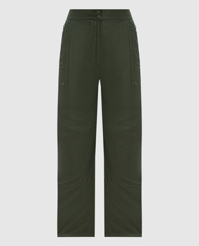 Moncler Зеленые брюки с логотипом 2A0001854AWA
