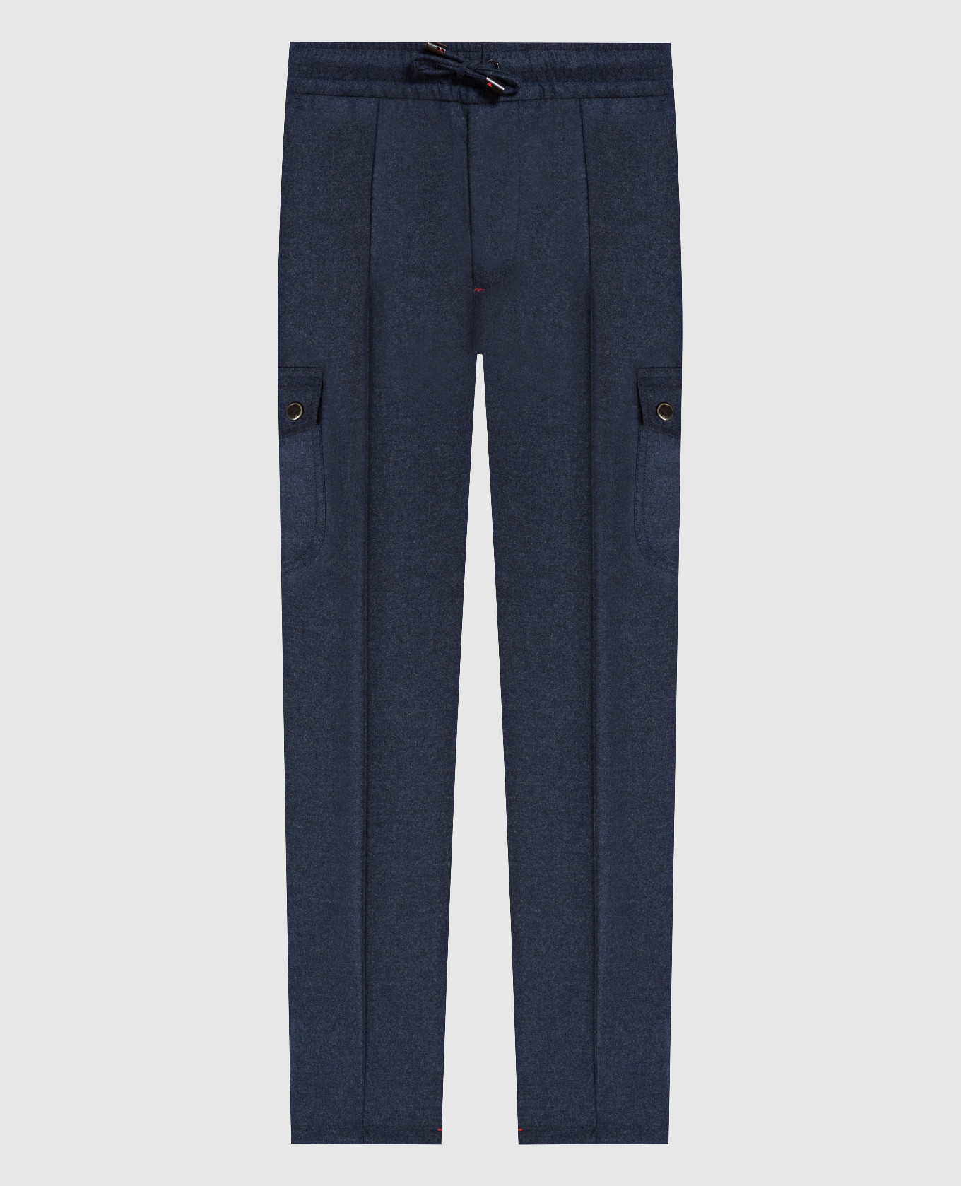 

Синие карго из шерсти и кашемира, Синий, Зауженные брюки