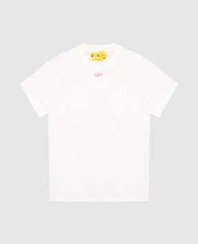 Off-White Дитяча біла футболка з принтом логотипа OGAA001S24JER003