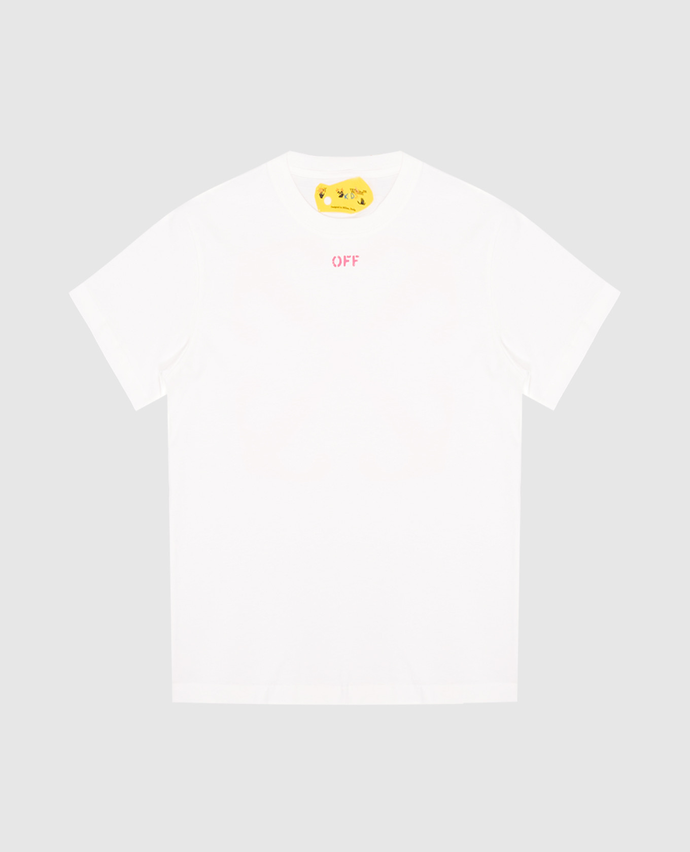 Children's white t-shirt with logo print