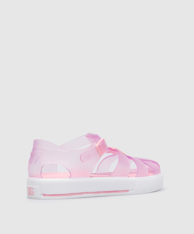 Dolce&Gabbana Дитячі рожеві сандалі з логотипом DG DN0115AT079 зображення 3