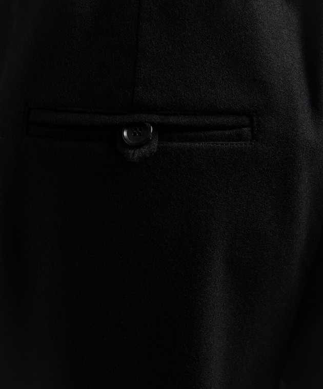 Kiton Black wool and cashmere pants D48122K05N25 image 5