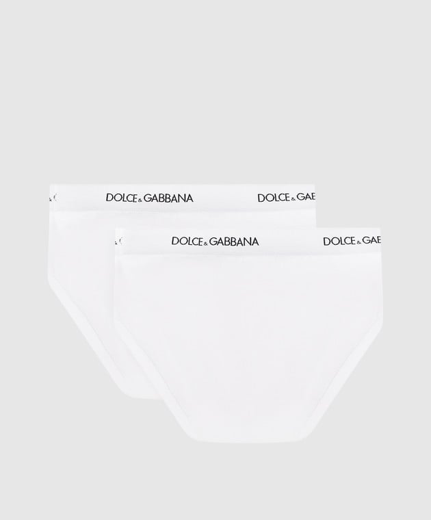 Dolce&Gabbana Children's set of white briefs with logo L4J700G7OCT изображение 2