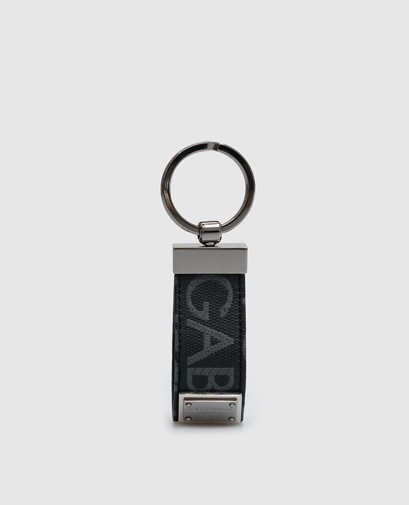 Серый брелок для ключей с логотипом