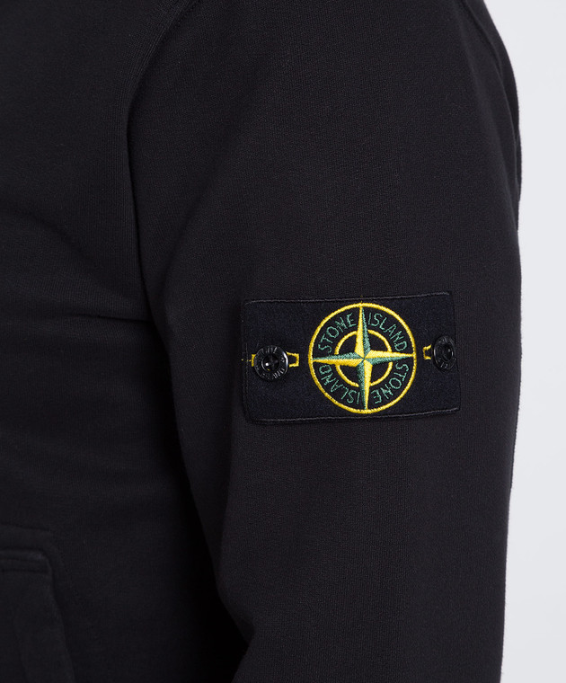 Stone Island Черная спортивная кофта с логотипом 791562820 изображение 5