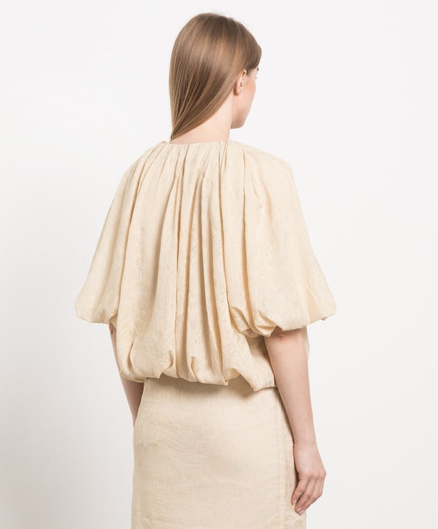 CO Beige blouse with a reaper effect 2068OPLS image 4