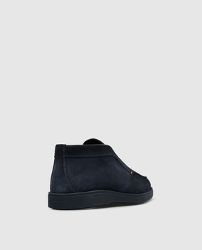 Santoni Синие замшевые дезерты на меху MGDG17823OOTAGEX