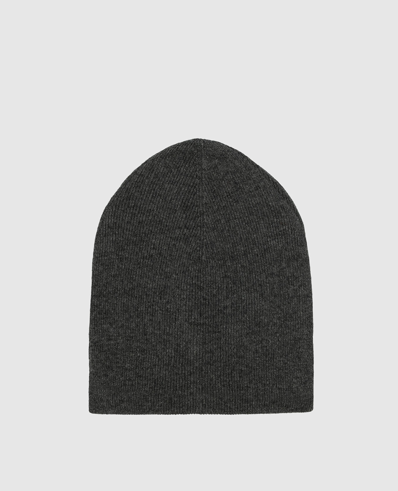 Темно-серая шапка из кашемира
