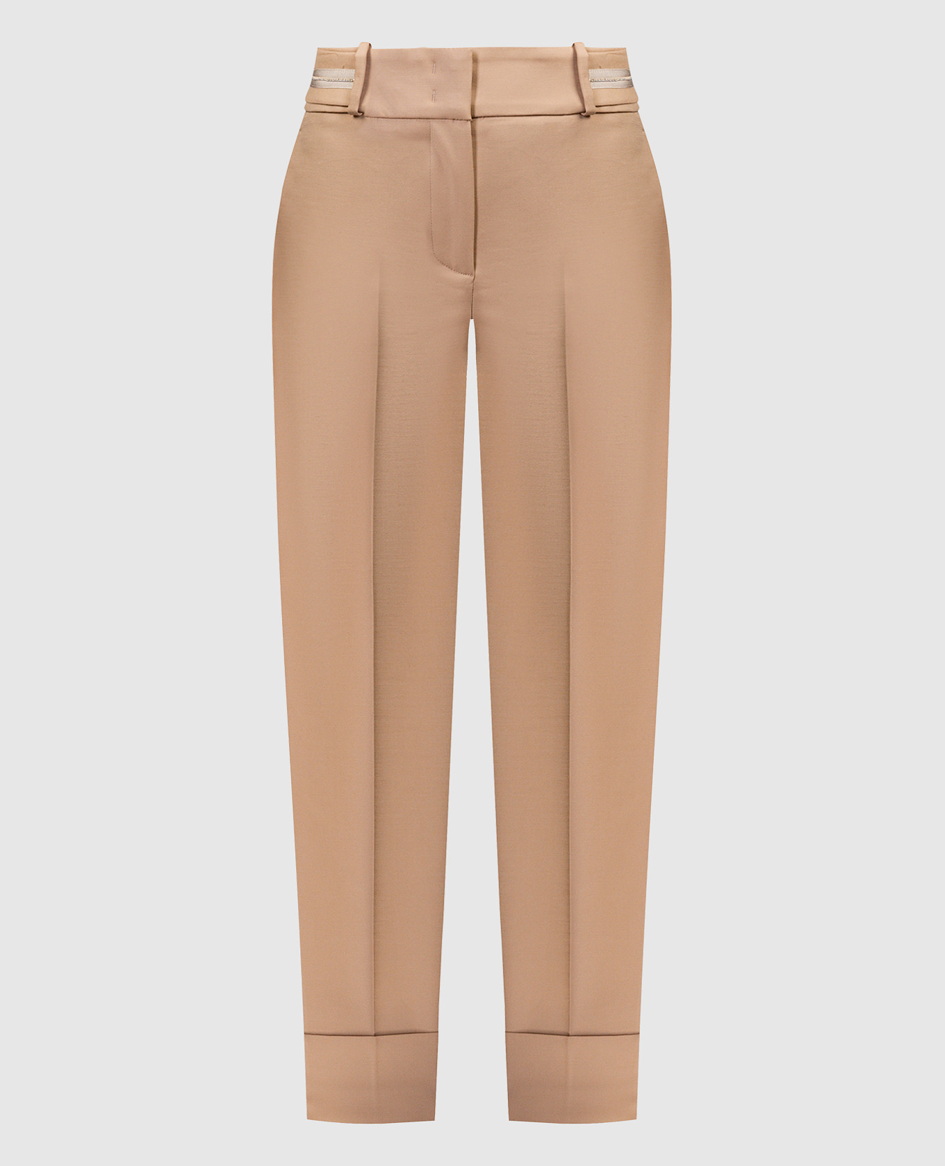 Brown pants with monil chain