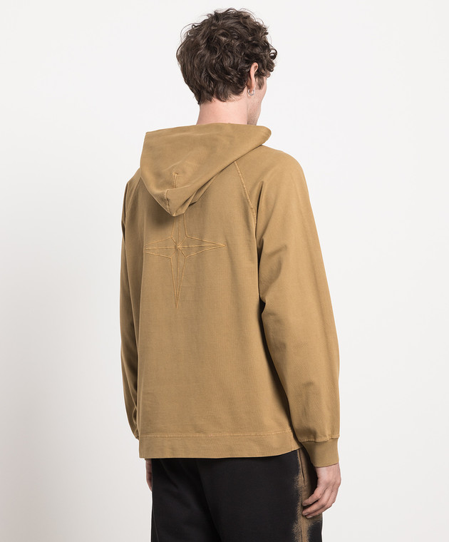 Stone Island Brown hoodie with logo embroidery 781563355 image 4