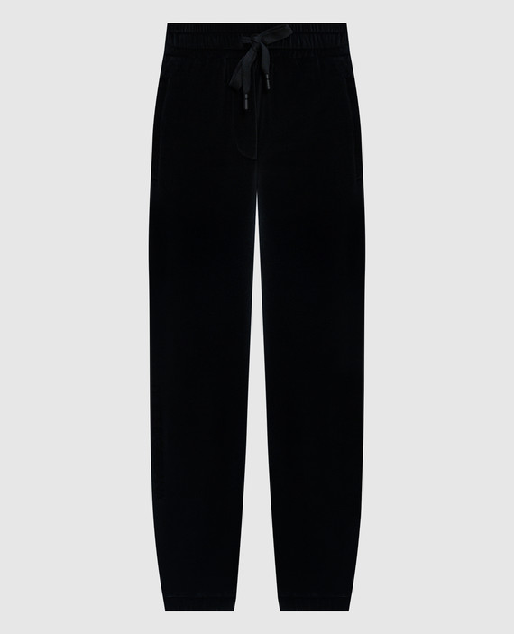 Black joggers with textured logo