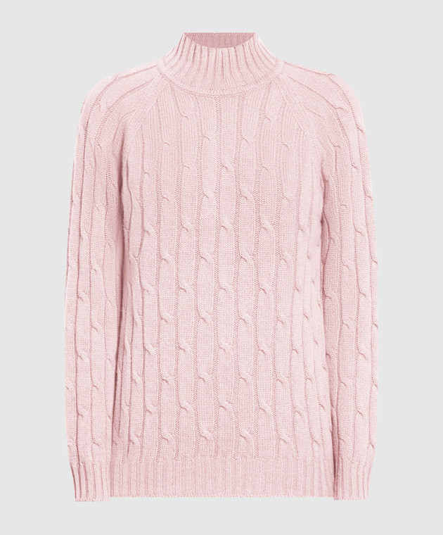 Babe Pay Pls Pink sweater made of cashmere in a textured pattern MD9701305341TR