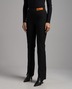 Heron Preston Черные брюки клеш с молниями HWCO001F23FAB001