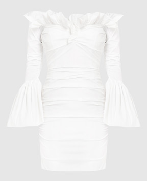 Philosophy di Lorenzo Serafini Біла сукня міні з драпіруванням A04130718