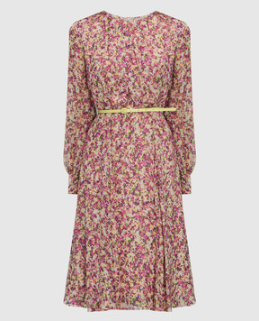 Max Mara Платье миди Verusca из шелка в цветочный принт. VERUSCA