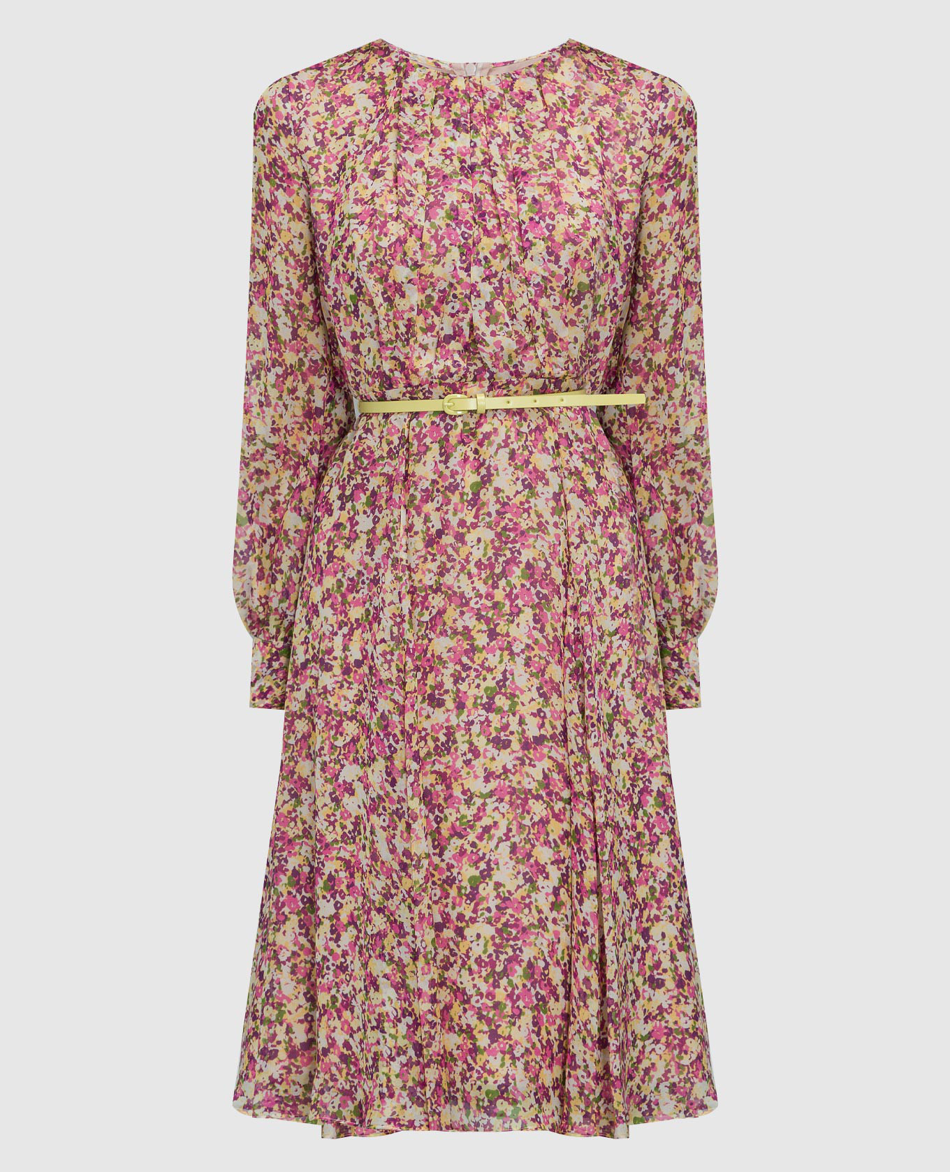 Платье миди Verusca из шелка в цветочный принт.