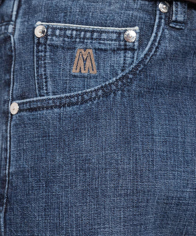 MooRER Blue jeans with logo patch SILONEK10 image 5