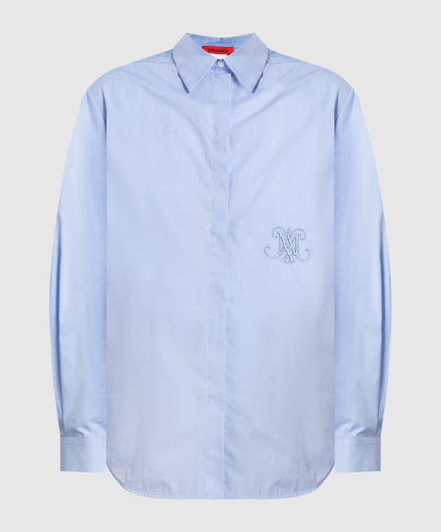 Max & Co Блакитна сорочка Orale з вишивкою монограми ORALE