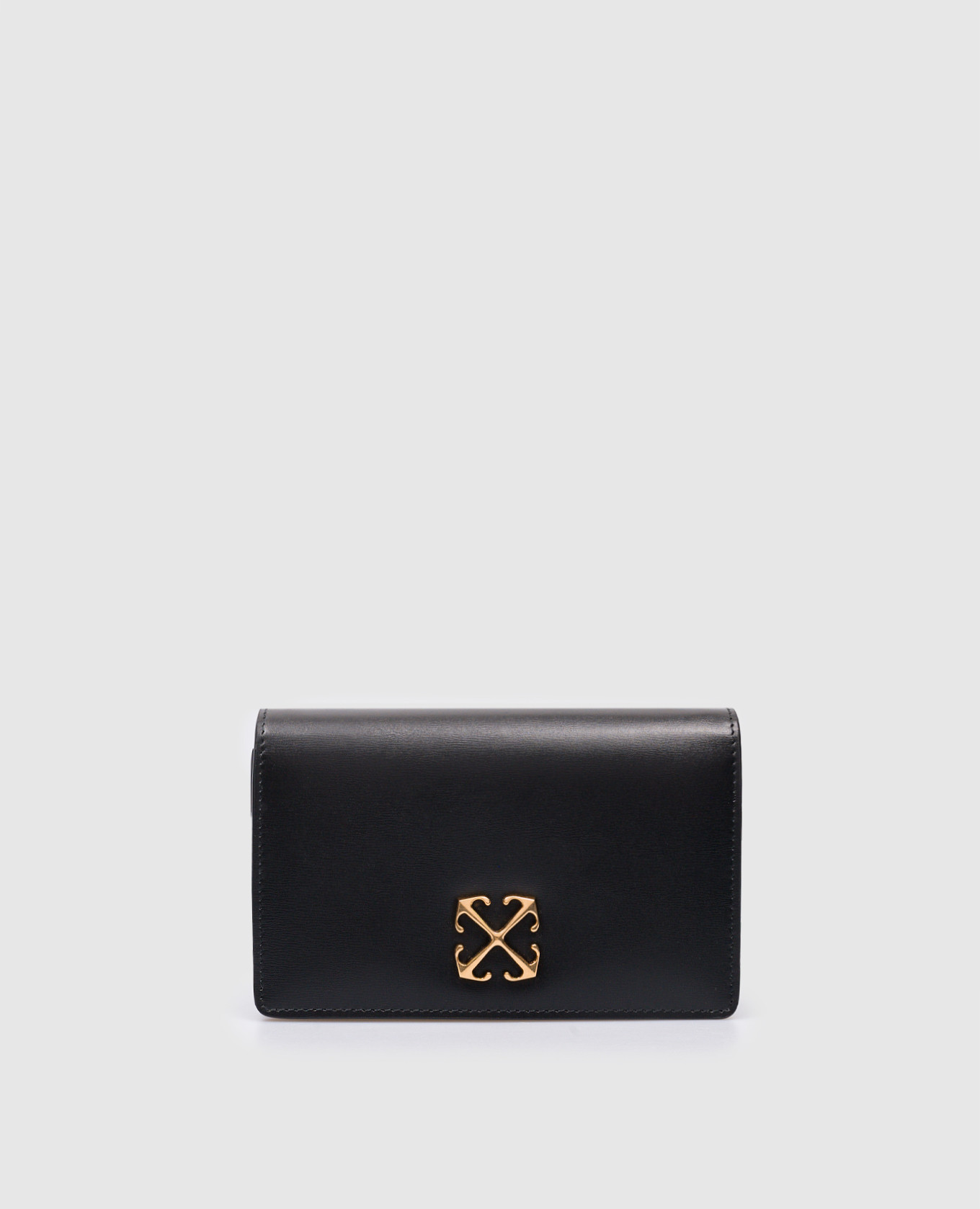 Black leather Jitney 0.5 bag with metal logo