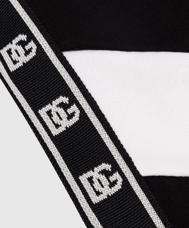Dolce&Gabbana Children's black joggers with branded stripes L5JPB4G7JK1812 image 3