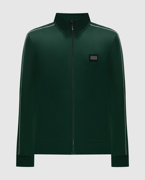 Dolce&Gabbana Зелена спортивна кофта з патчем логотипа G9AOYTHU7B0