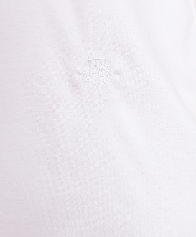 Loro Piana Біла футболка з вишивкою логотипу FAI5069 зображення 5