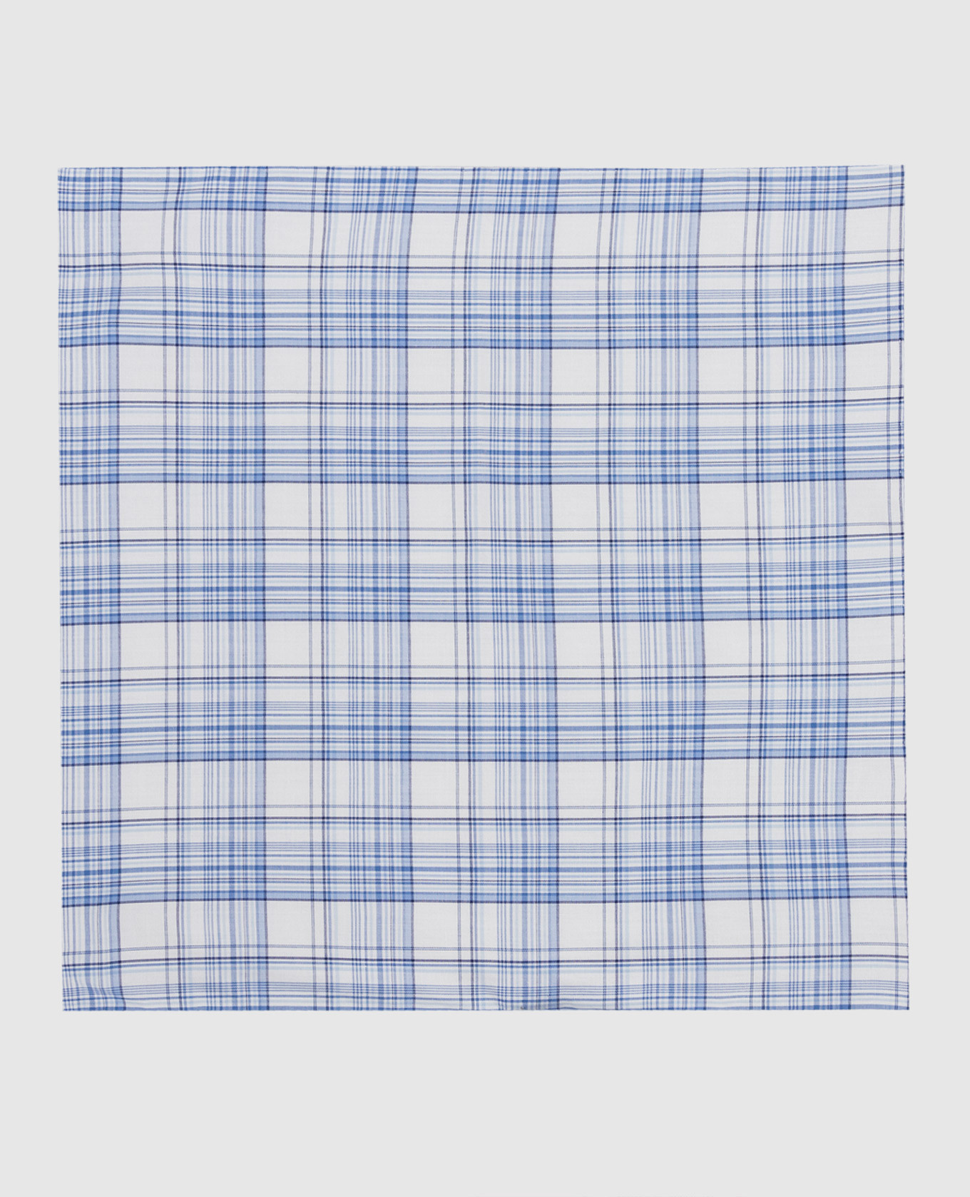 Children's blue checkered scarf