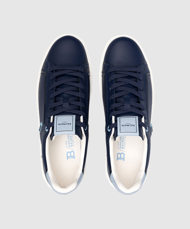 Balmain Blue leather sneakers AM0VI321LTPB изображение 4