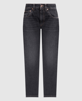 Brunello Cucinelli Чорні джинси з ланцюжком моніль MP095P5847