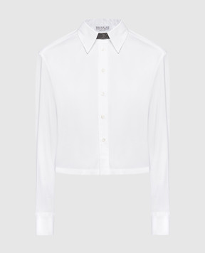 Brunello Cucinelli Белая рубашка с цепочкой мониль M0091MZ216