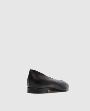 Loro Piana Черные кожаные балетки FAN3737