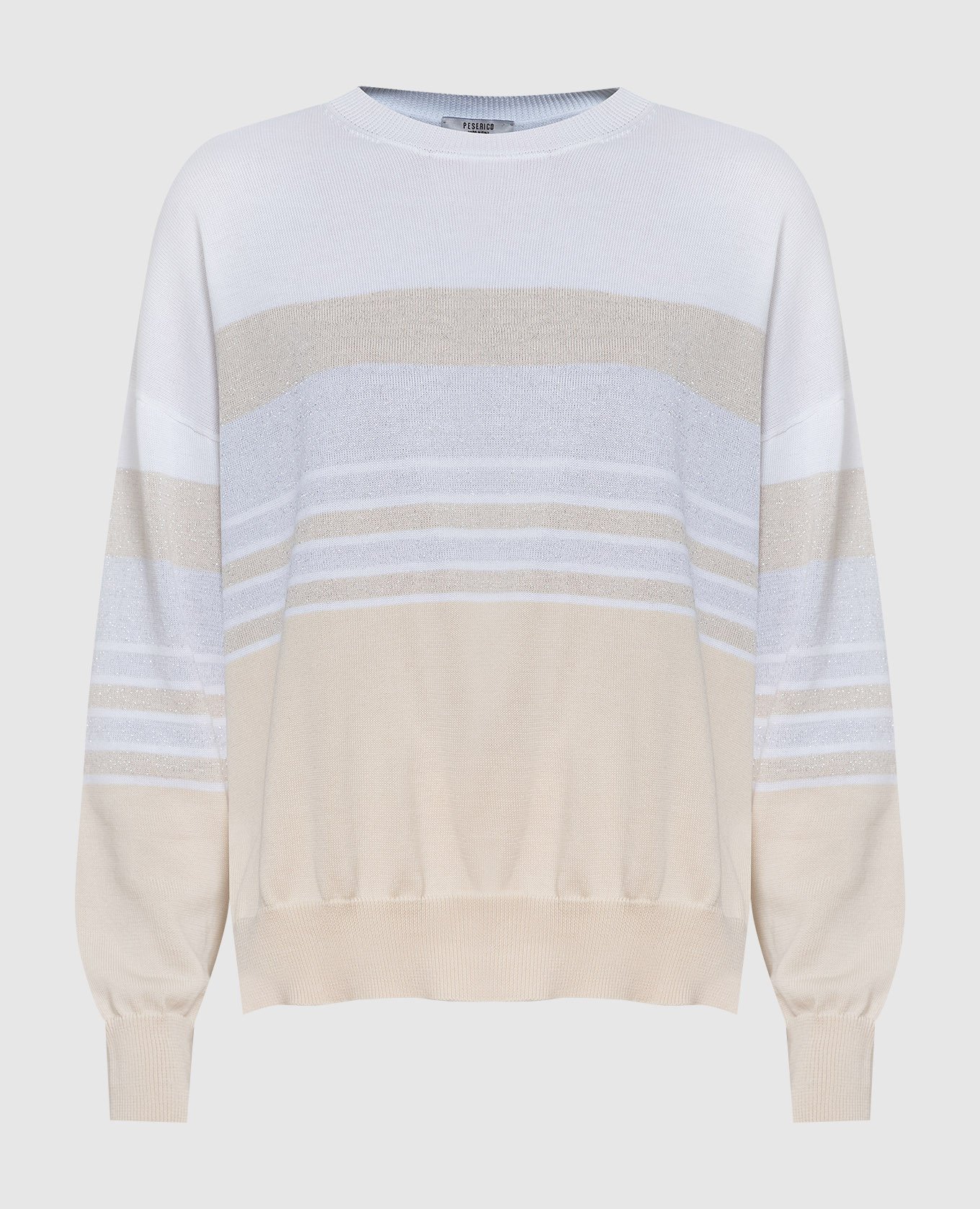 

Белый свитер с узором и люрексом, Свитера