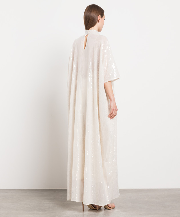 Taller Marmo White maxi dress with sequins SS2322 image 4
