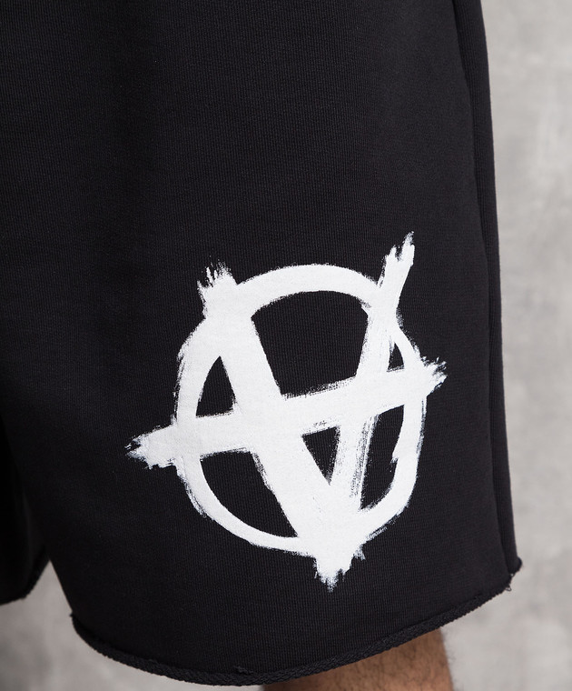 Vetements Черные шорты с логотипом UE63SP261B изображение 5